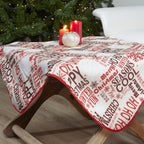 Τραπεζοκαρέ Χριστουγεννιάτικο D308 90X90 Red